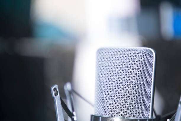 istock Sound recording studio large diaphragm voice microphone for voiceover, singing and instruments. 1016595578