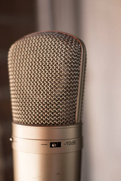 istock Sound recording studio large diaphragm voice microphone for voiceover, singing and instruments. 1016595974