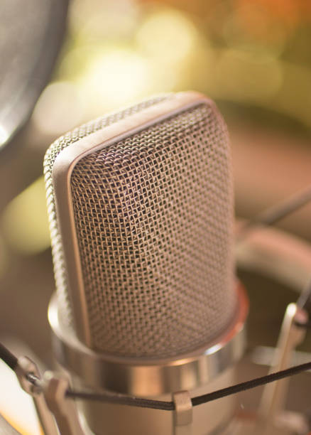 istock Sound recording studio large diaphragm voice microphone for voiceover, singing and instruments. 1016596026