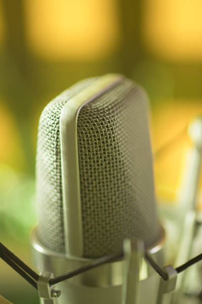 istock Sound recording studio large diaphragm voice microphone for voiceover, singing and instruments. 1016596176