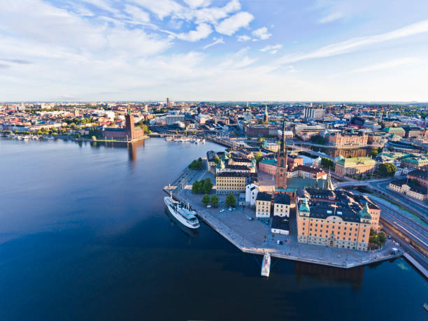 istock Aerial view over Riddarholmen Stockholm 1016596514