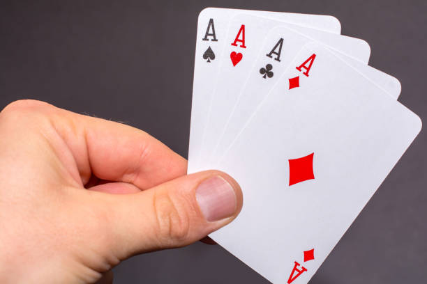 istock Four aces on the poker hand 1016599512