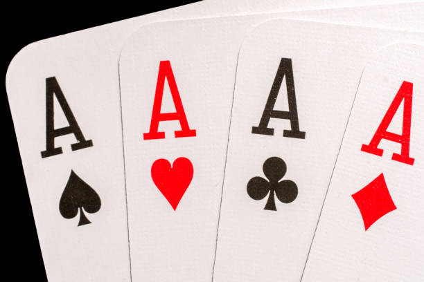 istock Four aces as a dream hand in poker 1016599524