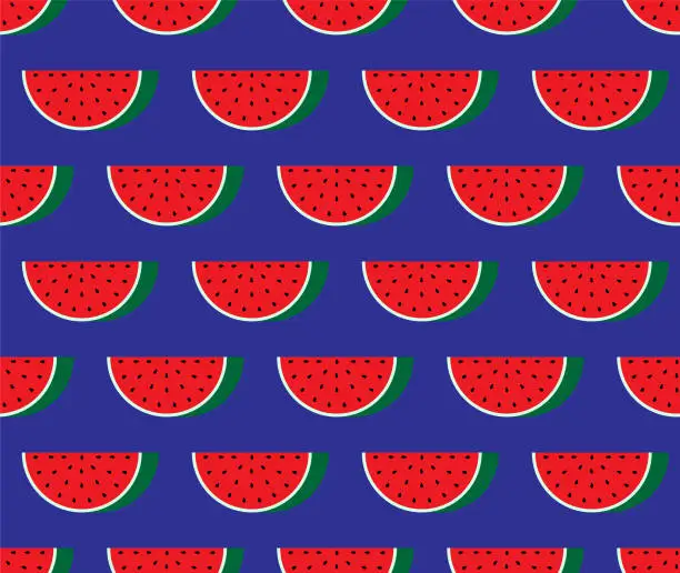 Vector illustration of Watermelon Seamless pattern