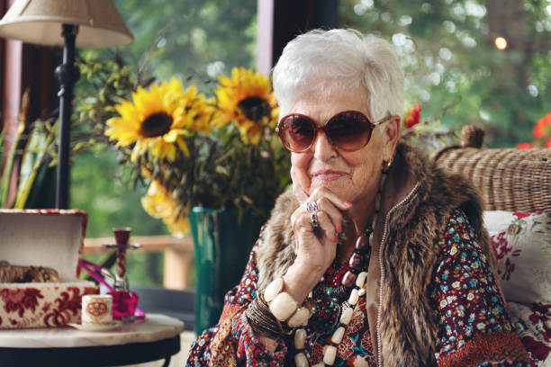 istock Beautiful senior boho stylish woman 1016611224