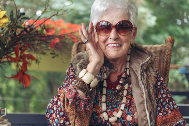 istock Beautiful senior boho stylish woman 1016611258