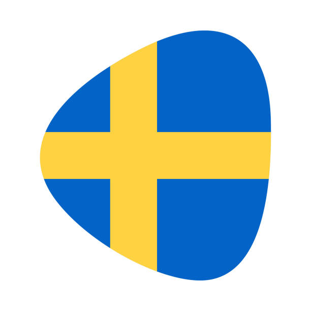Sweden - Abstract Flag Vector Flat Icon Sweden - Abstract Flag Vector Flat Icon swedish flag stock illustrations