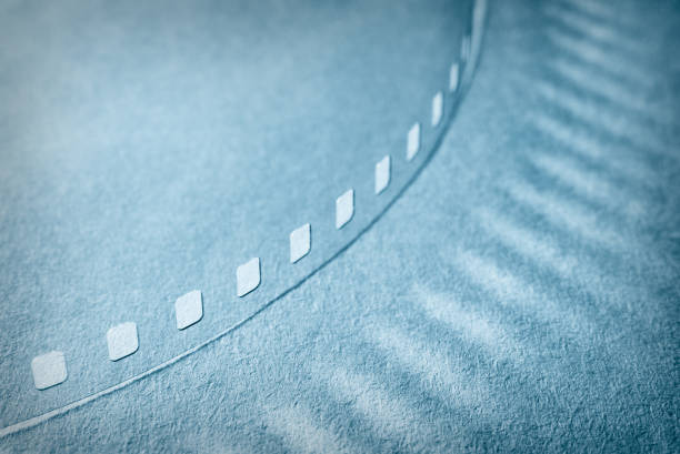 A piece of a photographic film. Abstract background. stock photo