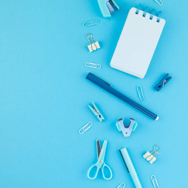 istock Workspace desk styled design office supplies 1016645024