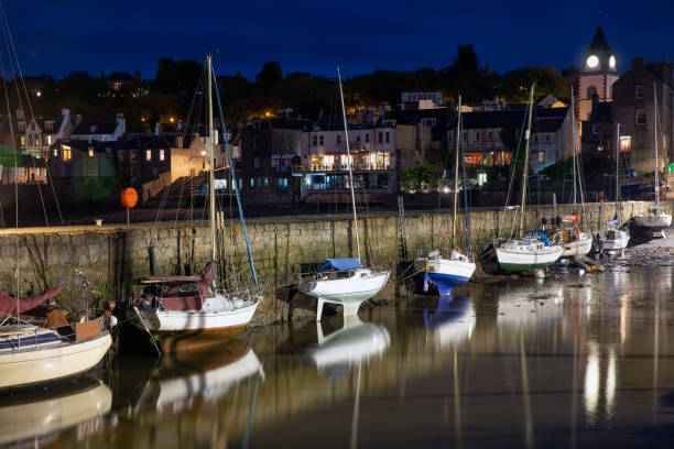 istock Harbor Queensferry at night near Forth Bridge Edinburgh, Scotland 1016648032