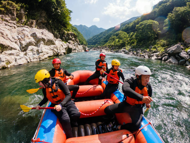 istock Personal point of view of a white water river rafting excursion 1016650478