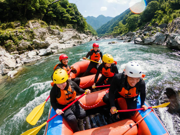 istock Personal point of view of a white water river rafting excursion 1016650490