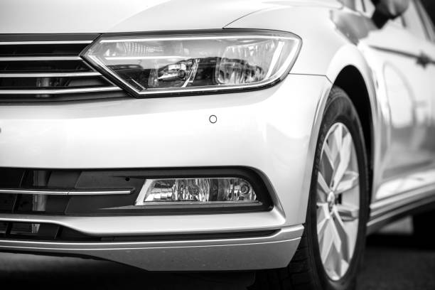 Hamburg, Germany - July 16. 2018: VW Passat stands on a parking lot. Volkswagen is german automaker founded on 28 May 1937. Image was developed as \