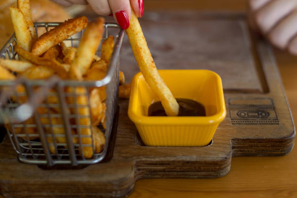 Ketchup with french fries