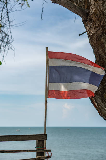 istock Thailands Flag in front of the Ocean 1016659166
