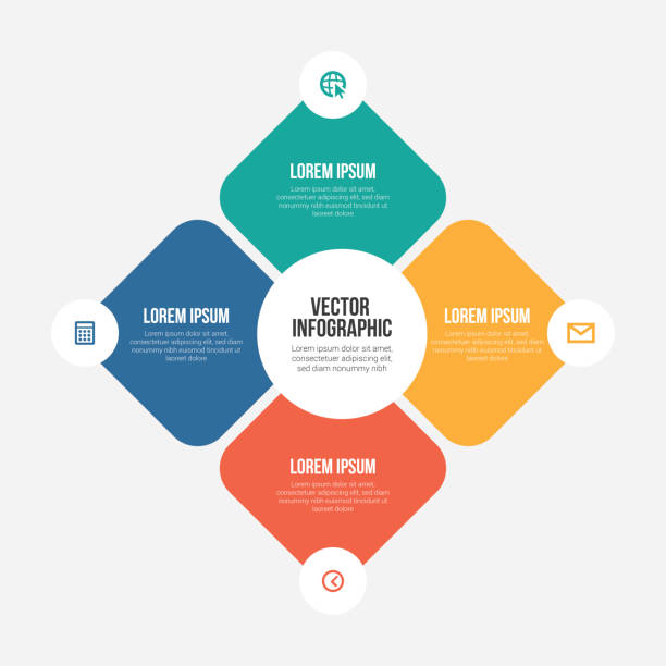 vektor-infografik-vorlagen - computertaste grafiken stock-grafiken, -clipart, -cartoons und -symbole