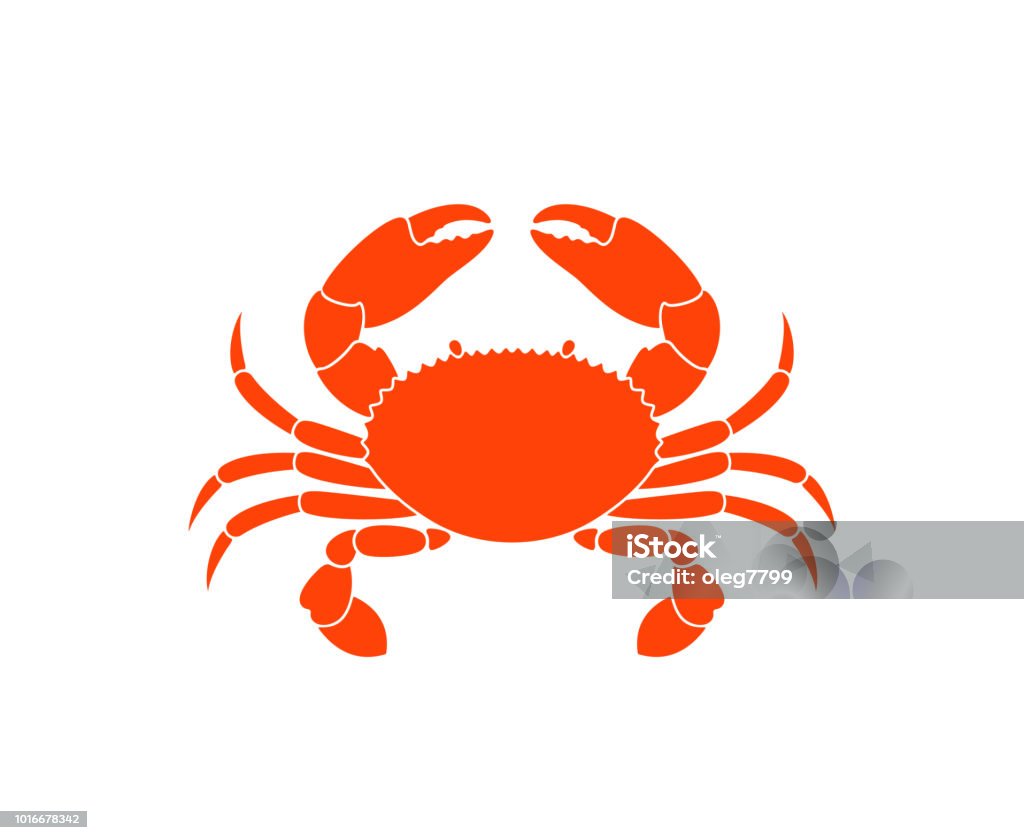 Crab symbol Isolated crab on white background EPS 10. Vector illustration Crab stock vector