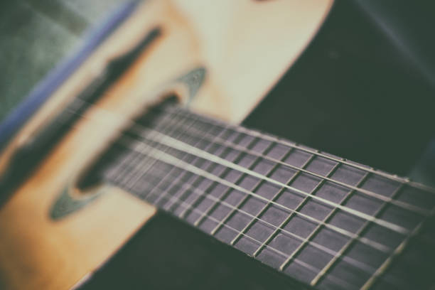 istock The guitar is a fretted musical instrument that usually has six strings.It is typically played with both hands by strumming or plucking the strings with either a guitar pick or the fingers 1016681278