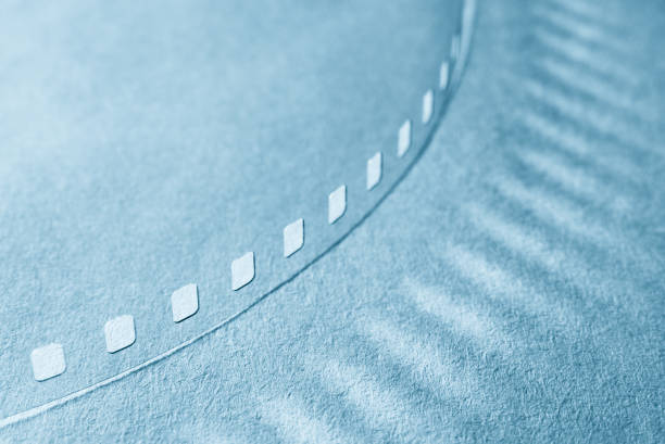 A piece of a photographic film. Abstract background. stock photo