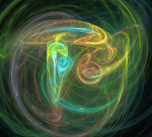 istock image of one Digital Fractal on Black Color 1016735042