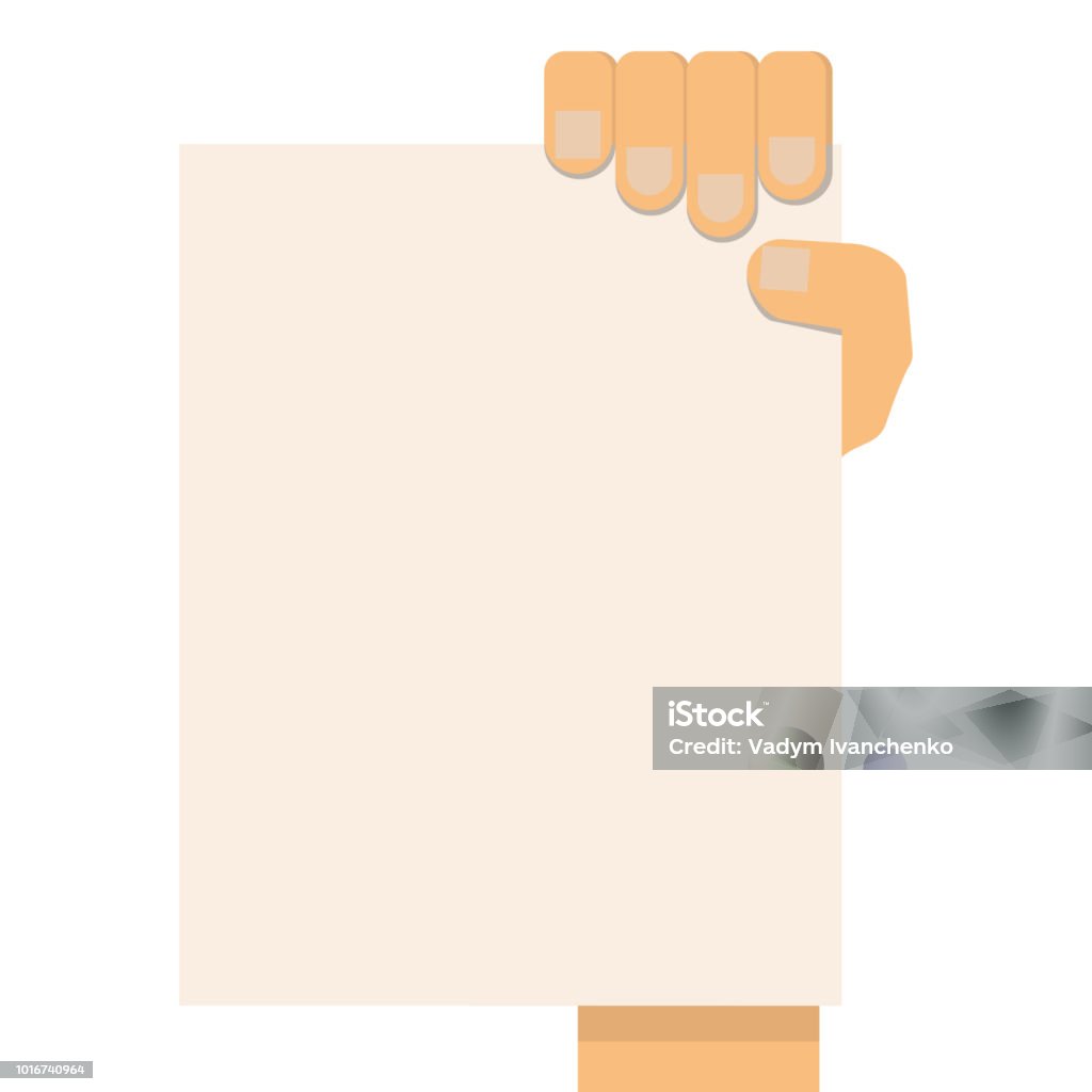 Tay Cầm Tờ Giấy Trắng Hình minh họa Sẵn có - Tải xuống Hình ảnh ...