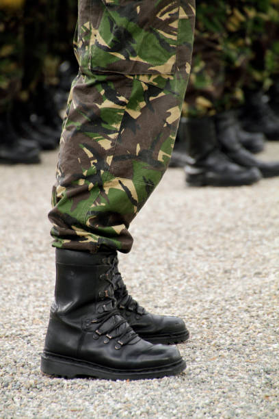 istock Soldiers standing in a row during military parade 1016756068