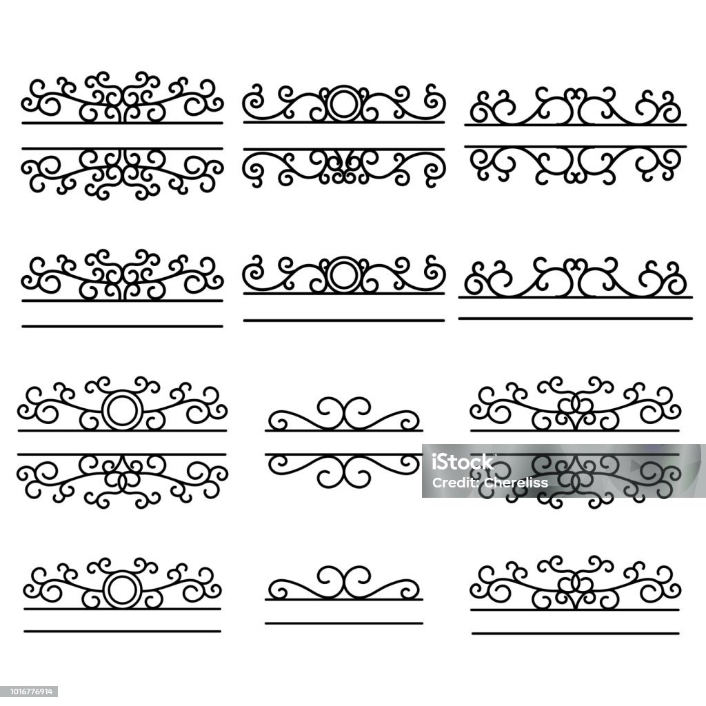 Monogram Divider Hand Drawn Dividers Split Frames Text Divider Mailbox Monogram Stock ...