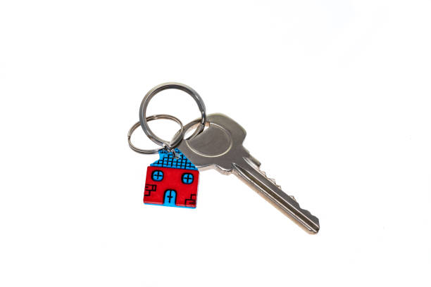 istock House door key with keyring 1016796252