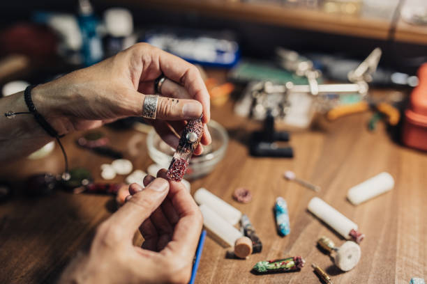 istock Handmade jewelry in making 1016806792