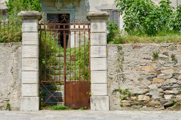 Detail of anold gate from a dilapidated barn/stables. Rustic