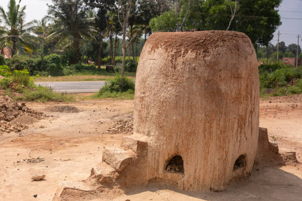 istock Limestone kiln in Hunsur, Karnataka, India. 1016832730