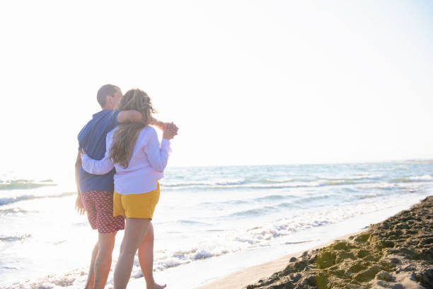 istock Beach of summer time and two lovers 1016842796