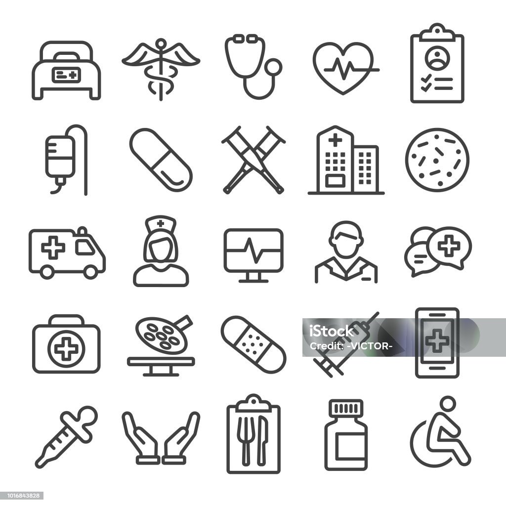 Medical Icons - Smart Line Series Medical, healthcare, medicine, Healthcare And Medicine stock vector