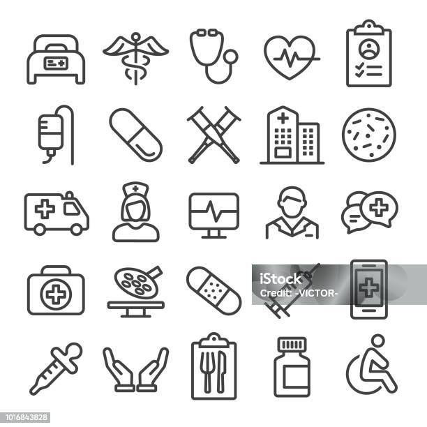 Medical Icons Smart Line Series Stock Illustration - Download Image Now - Healthcare And Medicine, Medical Exam, Doctor