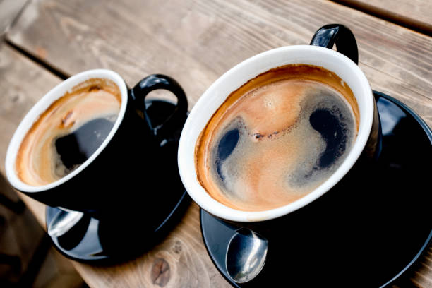 istock Two Cups of Espresso Coffee on an Outdoor Table 1016856476