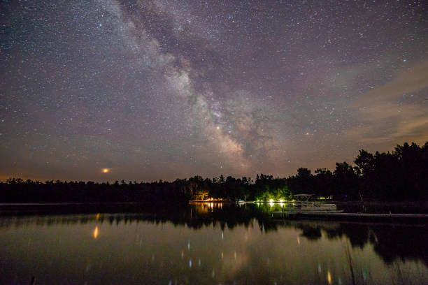 istock Milky Way over Cabins on Europe Lake 1016906884