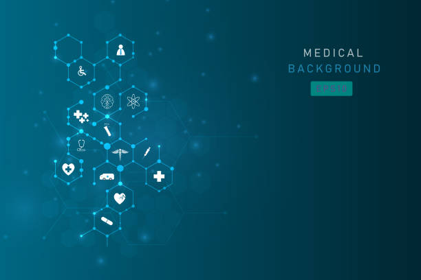 ilustrações de stock, clip art, desenhos animados e ícones de health care icon pattern medical innovation concept background design - life sciences