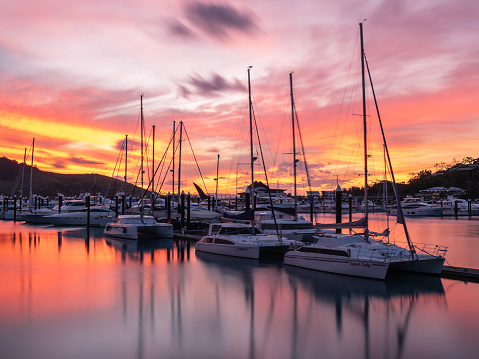 Sunset over Hamilton Island Harbour, Australia