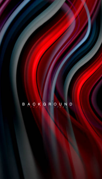 istock Fluid colors abstract background, twisted liquid design on black, colorful marble or plastic wave texture backdrop, multicolored template for business or technology presentation or web brochure cover layout, wallpaper 1016937880