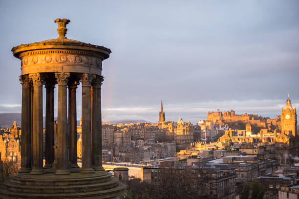 istock View of famous Edinburgh at dusk in Edinburgh 1016940054