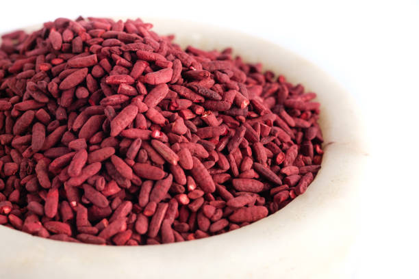 Red yeast fermented rice stock photo