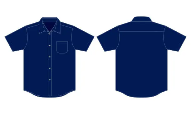 Vector illustration of Blank Uniform Shirt Vector