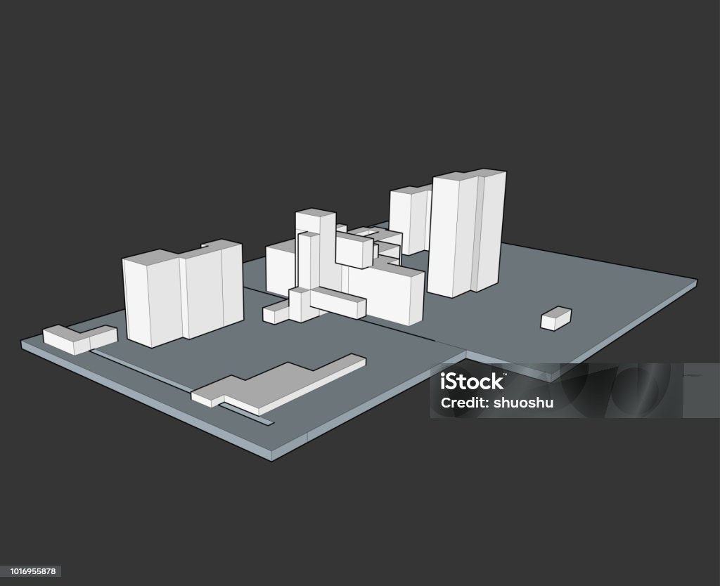 Architectural Model Making Vector Vector Of 3d Architecture Model Stock Illustration - Download Image Now ...