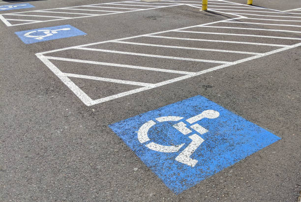 istock Handicap Parking Spots with Signs 1016968782