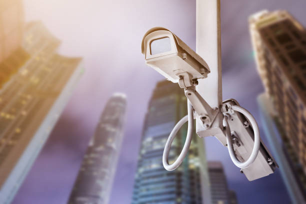 istock traffic security camera surveillance (CCTV) in city 1016980782