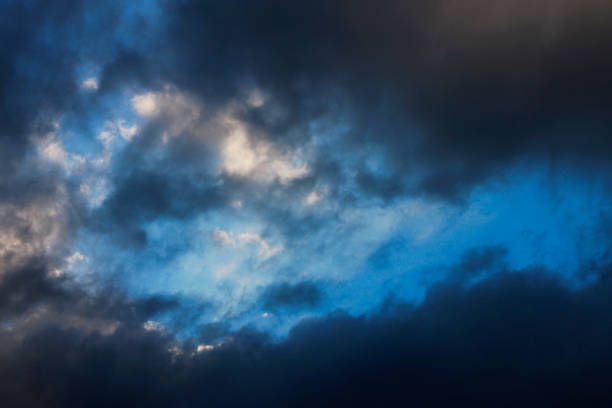 Blue sky and white clouds and the sun