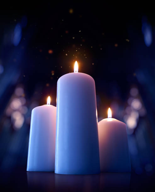 istock Candles on the floor of a cathedral 1016998562