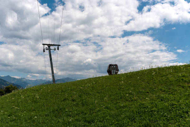 istock ski lift in a summertime meadow with a cable railway cabin next to it 1017015944