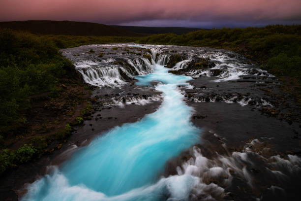 istock Bruarfoss waterfall. The Blue waterfall in Iceland. 1017018388