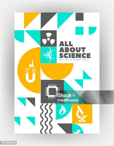 Science Design Cover Study Guide Science Cover With Shape Design Stock Illustration - Download Image Now ...